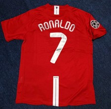 Size L - Manchester United 2008 UCL Final Home Shirt - #7 RONALDO