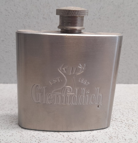 Glenfiddich whiskey hip flask - whiskey,