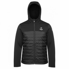 Hurley Men's Medium Hybrid Quilted Hooded Jacket | Black Excellent Condition
