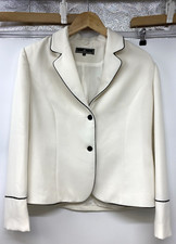 Elizabeth Emanuel Ivory Lightweight Formal Jacket Size 18 W10