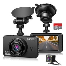 Dash Cam Car Front and Rear inc 32GB SD Card 1080P Full HD Car Camera Do...