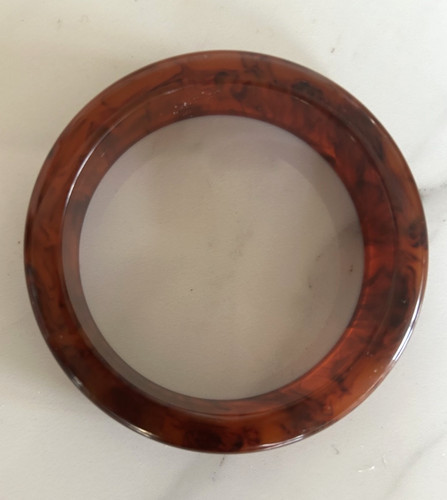 Vintage bakelite mottled brown - mottled,