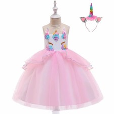 Girls Unicorn Costume Set Tutu