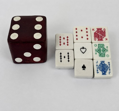 Vintage poker dice with - poker,