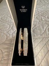 Rigid Bracelet In Brass And Crystals -Kedishasha