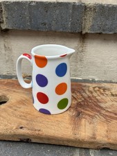 Heron Cross Pottery Individual Milk Jug With Multicoloured Spots