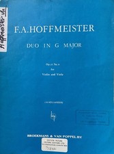 Hoffmeister Duo In G Major Op13 No6 for Violin & Viola 