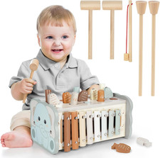 Montessori 4-in-1 Toy Set Kids Xylophone Fishing Game Gifts Age 1-3
