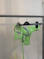 Pretty Little Thing Neon Green Bikini Two Piece Set Size 6