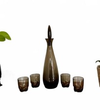 Vintage Smoked Glass Decanter