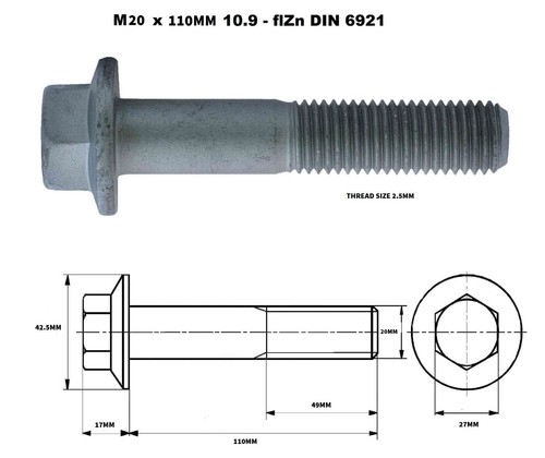 Flange bolt m20 - bolt, 110