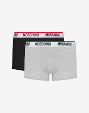 Men's large moschino boxer pair in black/grey (brand new & sealed)