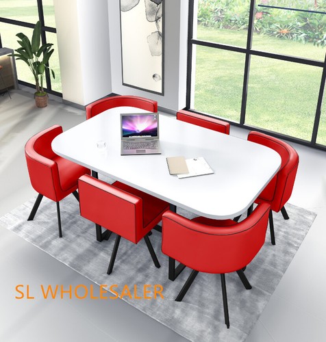 White wooden dining table - wooden,