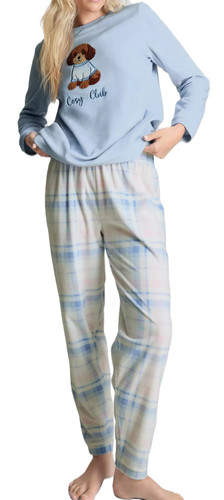 Ladies micro fleece pyjamas - fleece,