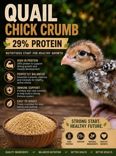 Quail chick crumb high - crumb,