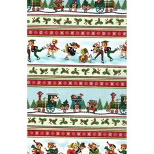 RETRO VINTAGE CHRISTMAS HOLLY JOLLY STRIPE BY MICHAEL MILLER FABRIC COTTON HY