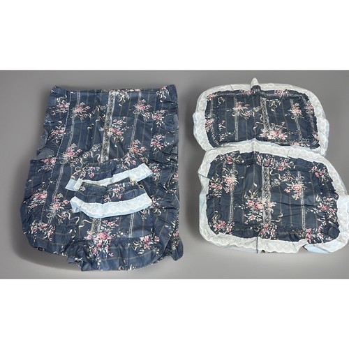 Vtg cottagecore blue floral - vtg,