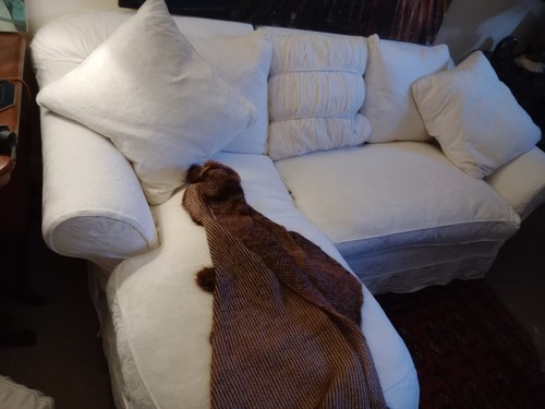 Vintage left hand chaise sofa - vintage,