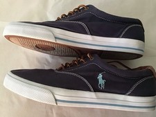 Polo Ralph Lauren Vaughn Leather Canvas Sneakers Uk10 US11