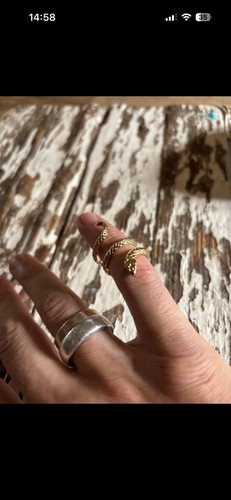 Gold snake ring - snake, stainless