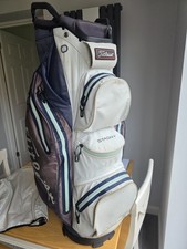 Titleist Cart Bag Waterproof with Rain Cover, Stay Dry Used White And Navy
