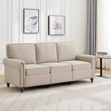 3 Seater Sofa Couch Linen