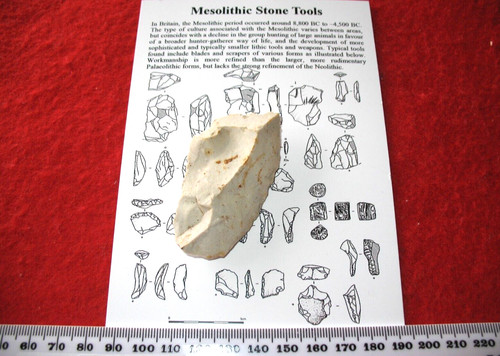 Mesolithic flint stone - , age