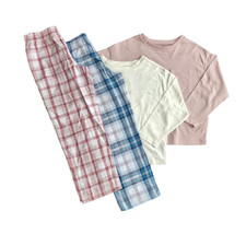 Ex M&S Girls Pyjamas PJ Set. Mix and match 2 pairs 6-16 Years blue pink NEW