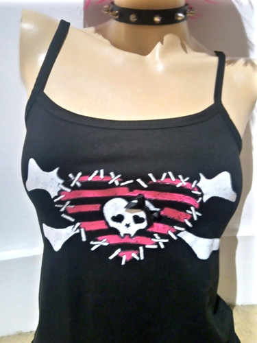 Black stretchy striped - stretchy, ☠striped