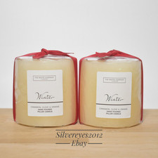 2x The White Company Winter Mini Pillar Candle  One-Wick  235g  *New & Sealed*