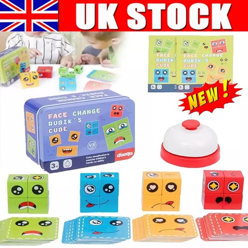 Face changing puzzle building - face,