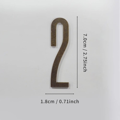 7cm bronze door - number, metal