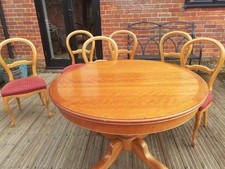Grange Cherrywood Extendable Dining Table (1.2M - 1.8M) plus six Grange chairs