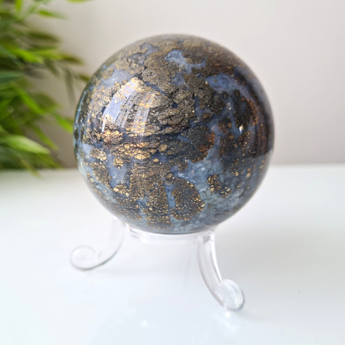 Pyrite agate crystal - agate,