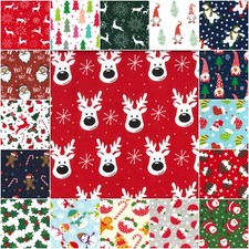 FESTIVE CHRISTMAS POLY COTTON