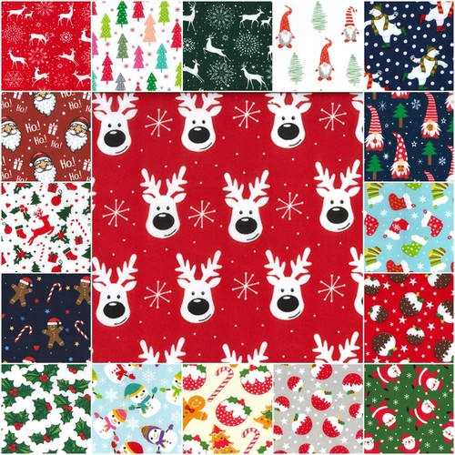 Festive christmas poly cotton - festive,