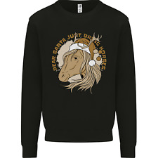 Funny Christmas Horse Equestrian Santa Mens Sweatshirt Jumper