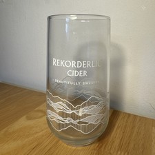 1 x Rekorderlig Cider Full Pint Glass Tumbler 20oz CE Stamped White Logo