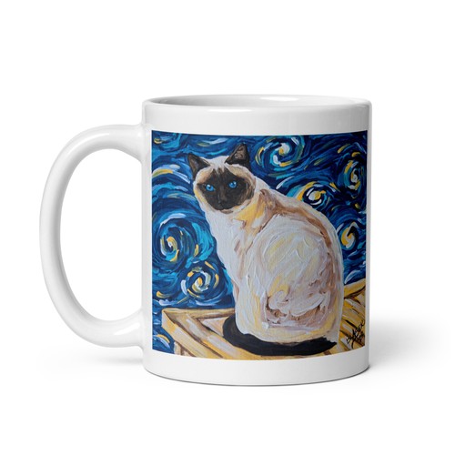 Siamese cat night starry - cat,