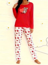 Womens Ladies Long Pyjamas