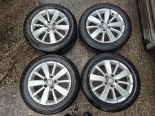 4x MK6 5K VW GOLF 5-STUD 16" 6.5J ET50 10-SPOKE ALLOY WHEELS & TYRES 205/55/16
