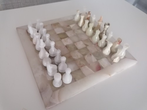 Indian marble and onyx chess - marble,