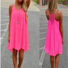 Womens BOHO Strappy Sun Dresses Summer Beach Midi Dress Max Size 6-20 Holiday UK