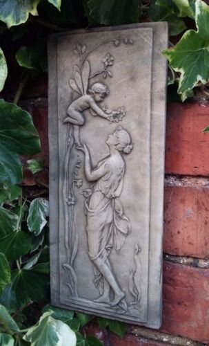 Stone garden nymph - garden, cherub