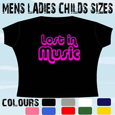 LOST IN MUSIC RETRO DESIGN DJ CLUBBING IBIZA T-SHIRT