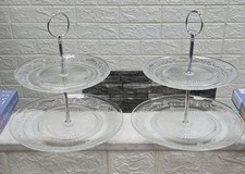 2 Units Of 2 TIER Glass  Cake