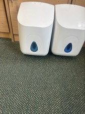 Modular Large 12 Inch Jumbo Toilet Roll Dispenser White/Blue