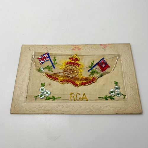 Ww1 silk postcard royal - silk,
