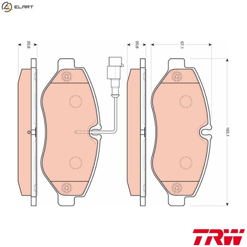 Brake pad set disc - set,