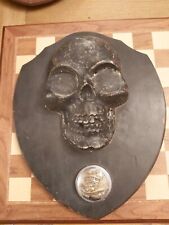 Hells Angels Harley Davidson Gas Cap Wooden Shield Plaque Wall Hanging 
